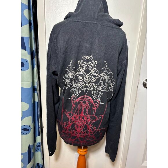 Till The End by Raw7 Hoodie y2k Tattoo Sailor Goth Sweatshirt Size XL grunge - Picture 4 of 6